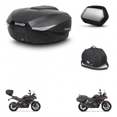 SHAD Maletas SH35 PREMIUM + soporte montaje baul SH58 accesorios KIT-476819
