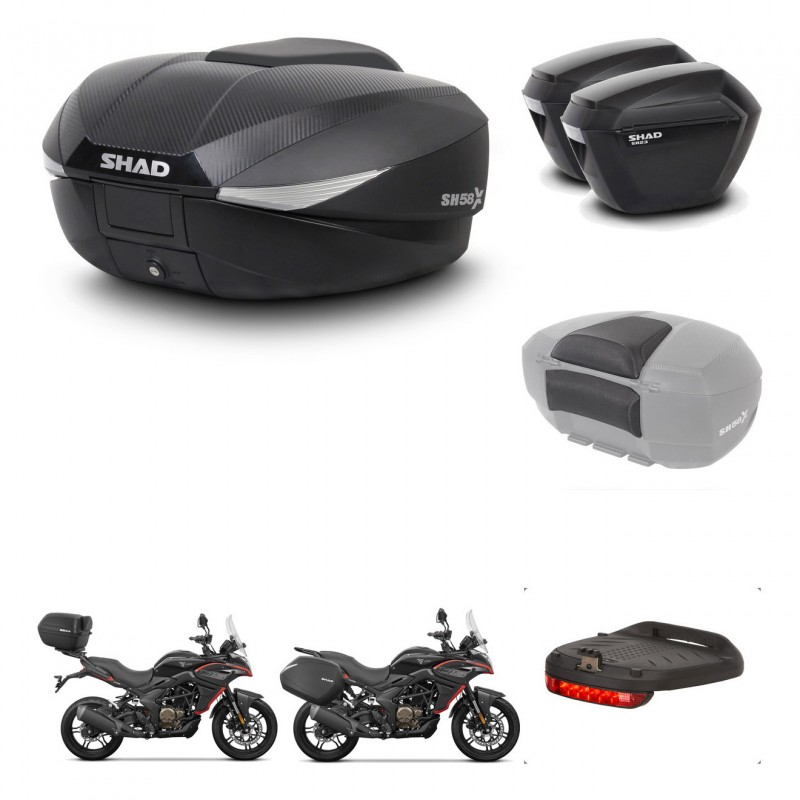 SHAD Maletas sh23 + soporte montaje baul SH58 accesorios KIT-476836