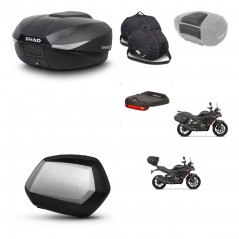 SHAD SH35 PREMIUM suitcases + mounting bracket SH58 trunk accessories KIT-476838