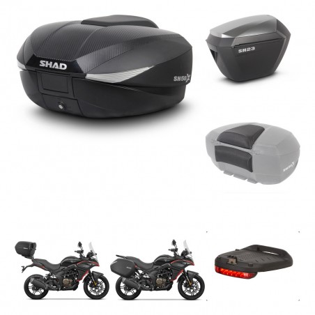 SHAD SH23 alu suitcases + mounting bracket SH58 trunk accessories KIT-476839