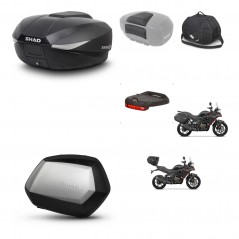 SHAD Maletas SH35 PREMIUM + soporte montaje baul SH58 accesorios KIT-476849