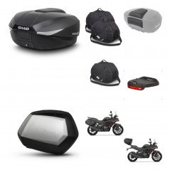 SHAD SH35 PREMIUM suitcases + mounting bracket SH58 trunk accessories KIT-476850
