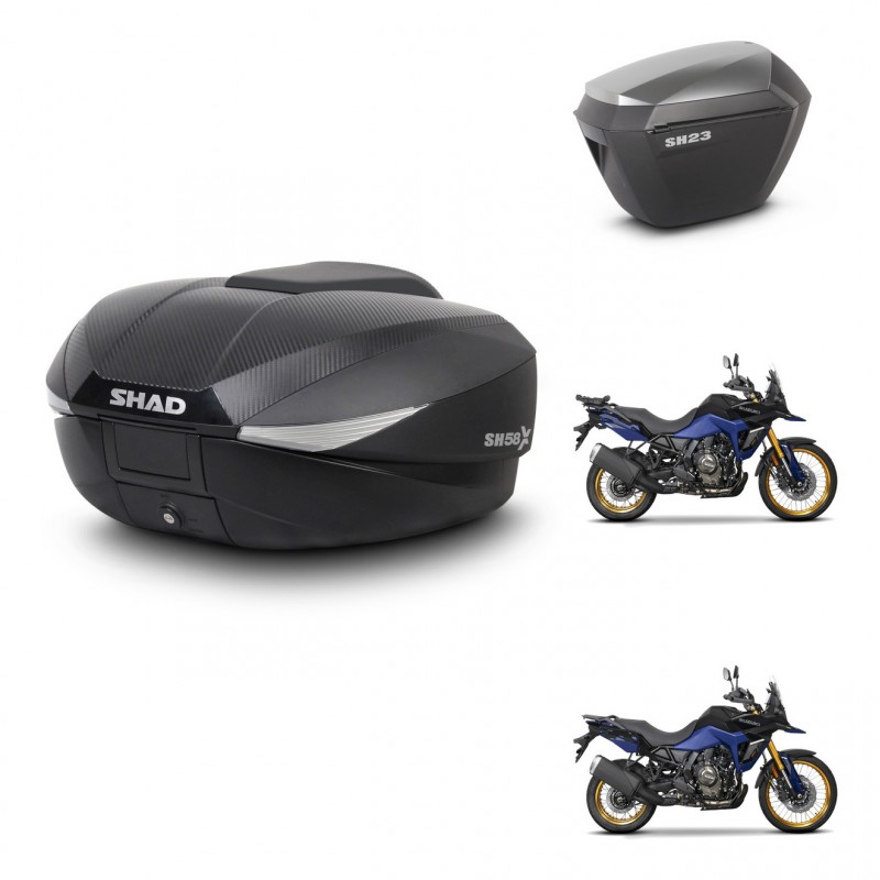 SHAD Maletas sh23 alu + soporte montaje baul SH58 KIT-476857