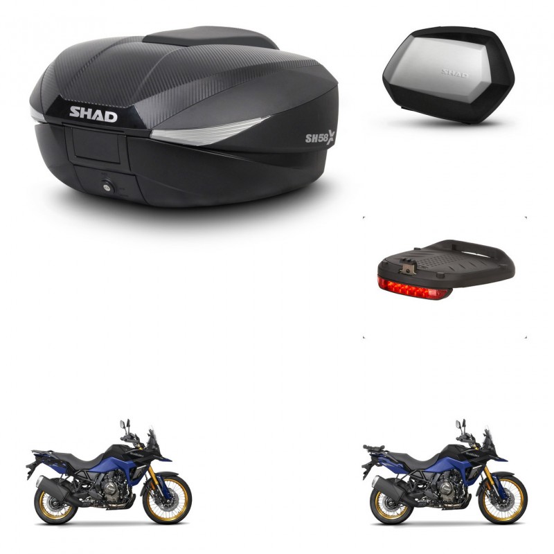 SHAD Maletas SH35 PREMIUM + soporte montaje baul SH58 accesorios KIT-476861