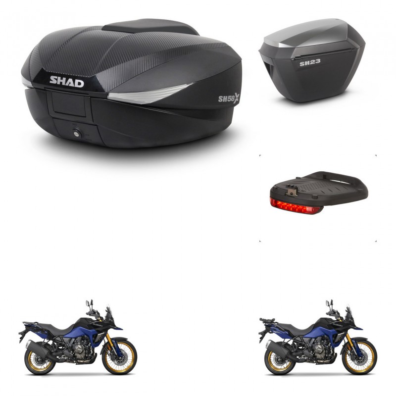SHAD Maletas sh23 alu + soporte montaje baul SH58 accesorios KIT-476863