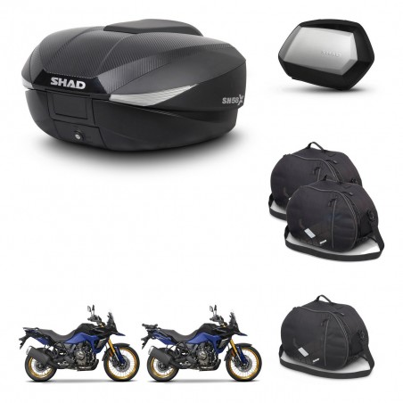 SHAD Maletas SH35 PREMIUM + soporte montaje baul SH58 accesorios KIT-476868