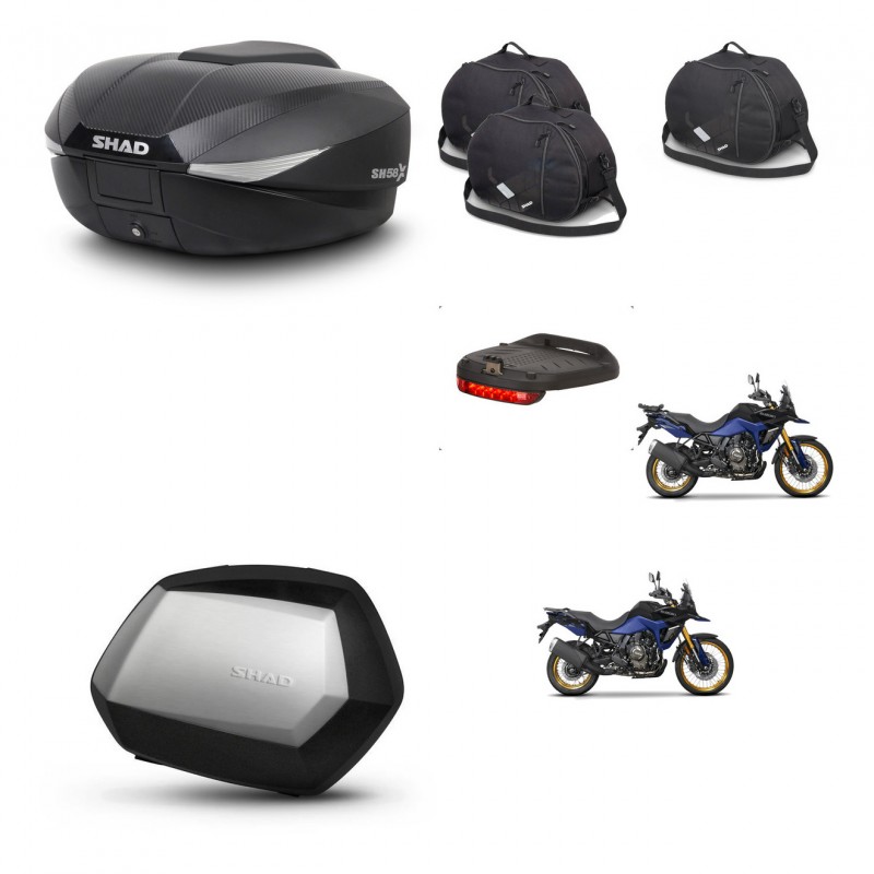SHAD Maletas SH35 PREMIUM + soporte montaje baul SH58 accesorios KIT-476874