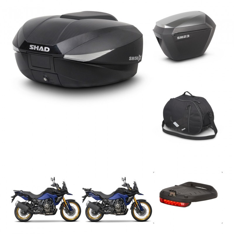 SHAD Maletas sh23 alu + soporte montaje baul SH58 accesorios KIT-476875
