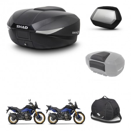 SHAD Maletas SH35 PREMIUM + soporte montaje baul SH58 accesorios KIT-476891