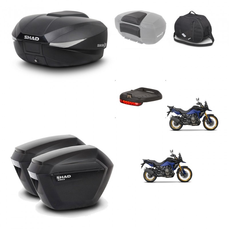 SHAD Maletas sh23 + soporte montaje baul SH58 accesorios KIT-476896