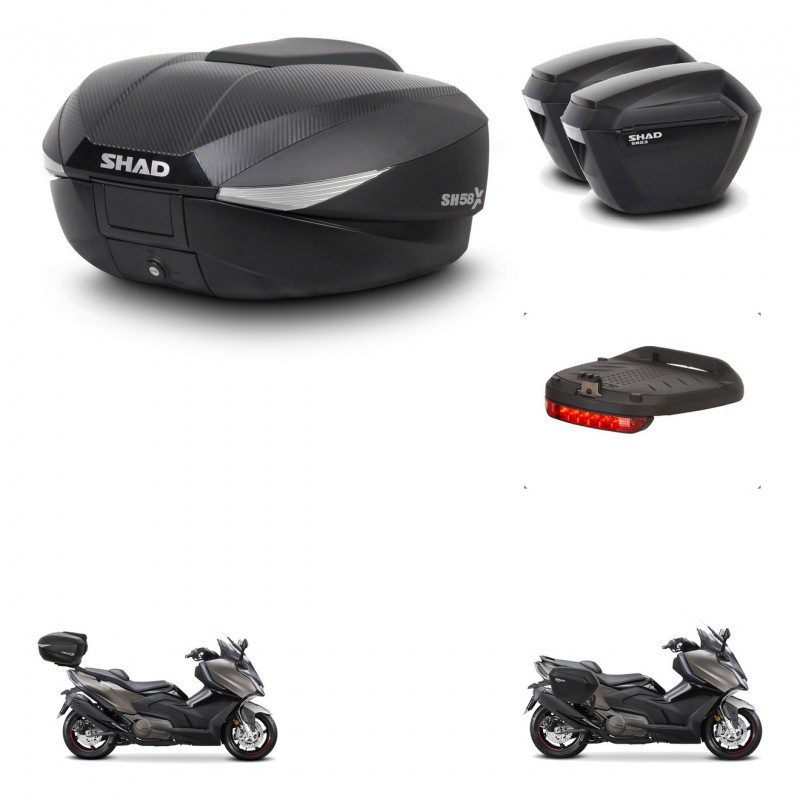 SHAD Maletas sh23 + soporte montaje baul SH58 accesorios KIT-476956