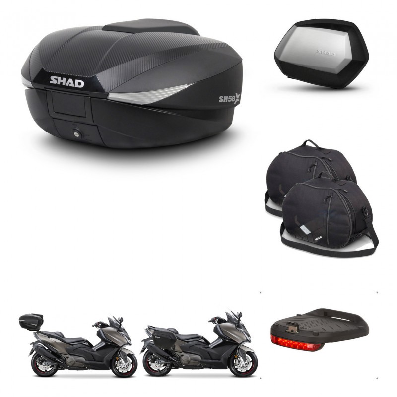 SHAD SH35 PREMIUM suitcases + mounting bracket SH58 trunk accessories KIT-476958