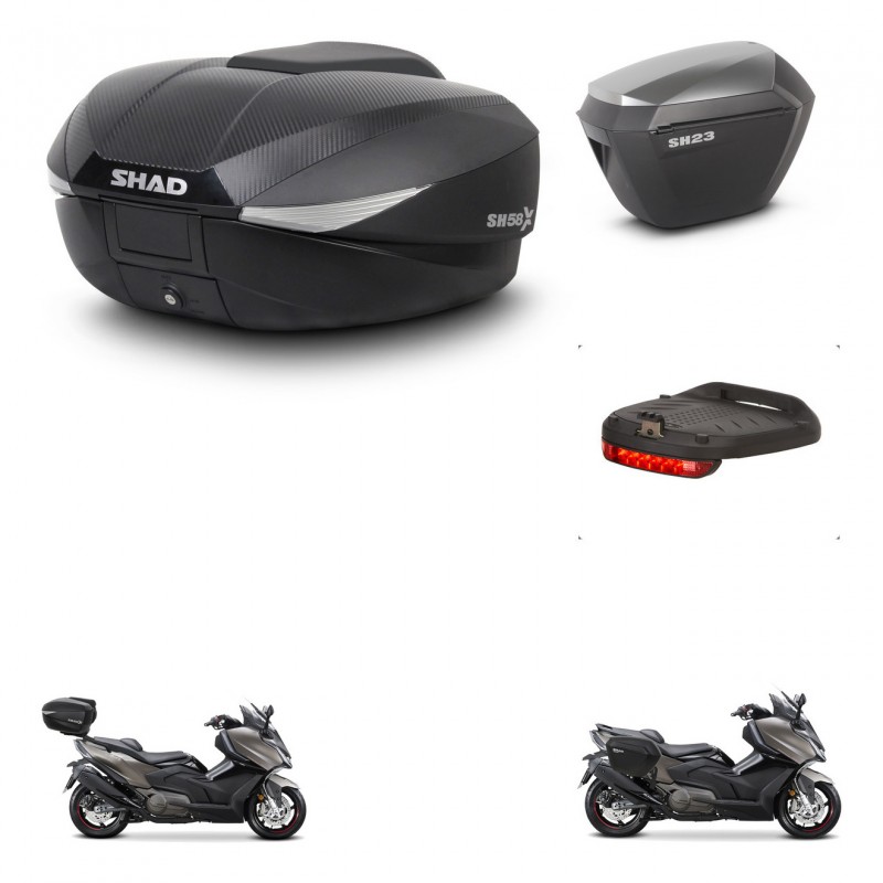 SHAD Maletas sh23 alu + soporte montaje baul SH58 accesorios KIT-476959