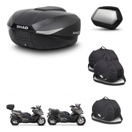 SHAD Maletas SH35 PREMIUM + soporte montaje baul SH58 accesorios KIT-476964
