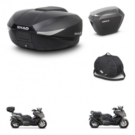 SHAD Maletas sh23 alu + soporte montaje baul SH58 accesorios KIT-476965