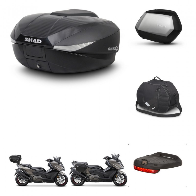 SHAD Maletas SH35 PREMIUM + soporte montaje baul SH58 accesorios KIT-476969