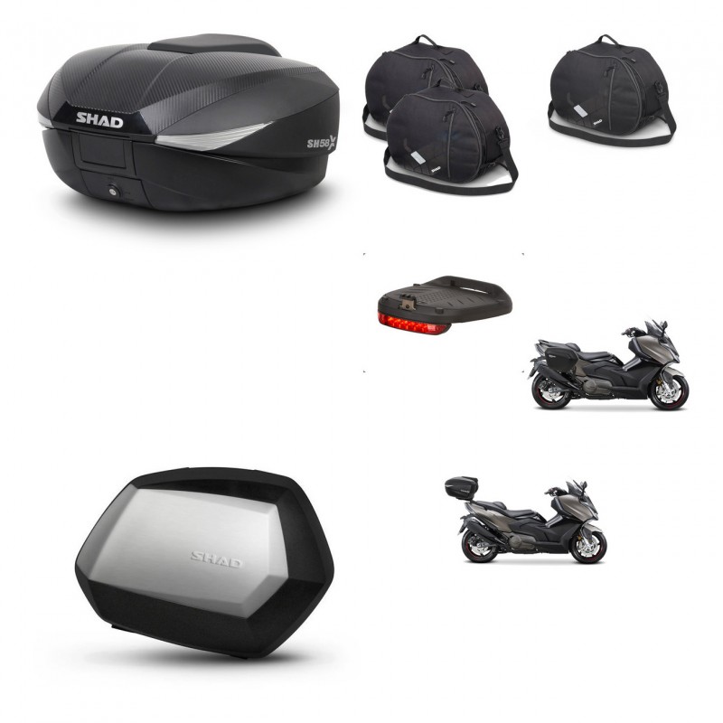 SHAD SH35 PREMIUM suitcases + mounting bracket SH58 trunk accessories KIT-476970
