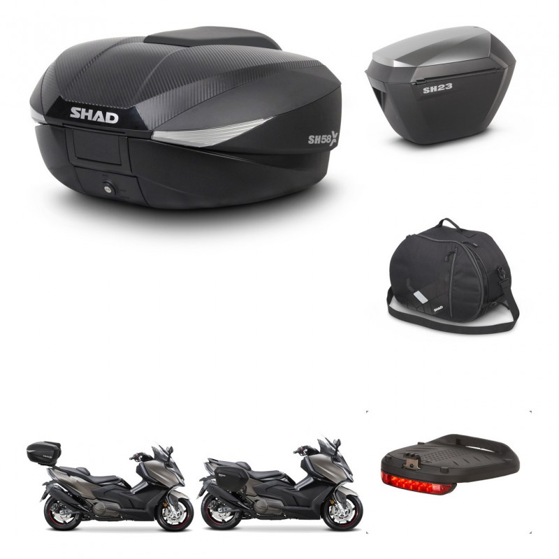 SHAD Maletas sh23 alu + soporte montaje baul SH58 accesorios KIT-476971