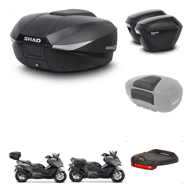 SHAD Maletas sh23 + soporte montaje baul SH58 accesorios KIT-476980