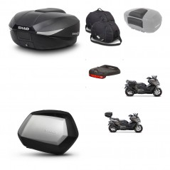 SHAD Maletas SH35 PREMIUM + soporte montaje baul SH58 accesorios KIT-476982