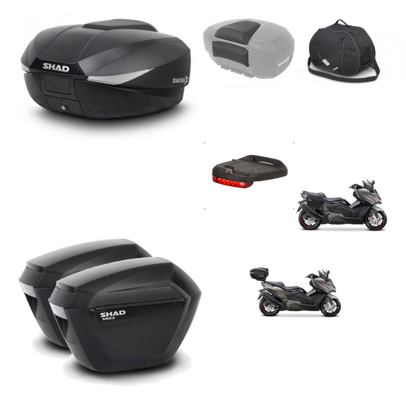 SHAD Maletas sh23 + soporte montaje baul SH58 accesorios KIT-476992