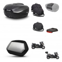 SHAD SH35 PREMIUM suitcases + mounting bracket SH58 trunk accessories KIT-476994