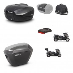 SHAD SH23 alu suitcases + mounting bracket SH58 trunk accessories KIT-476995