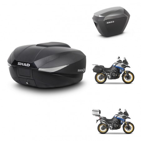 SHAD Maletas sh23 alu + soporte montaje baul SH58 KIT-477001