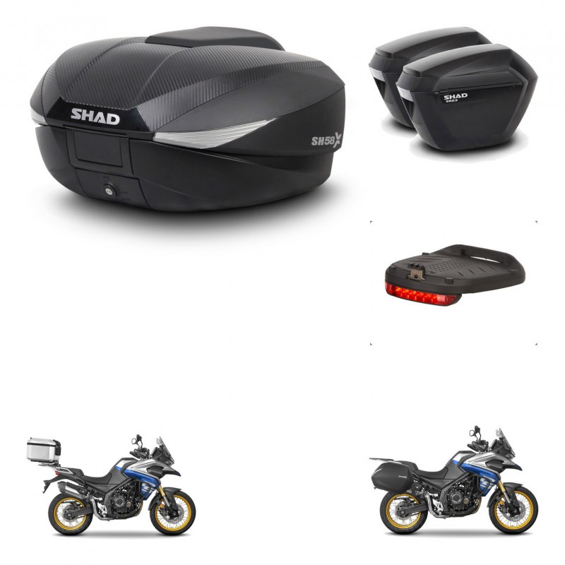 SHAD Maletas sh23 + soporte montaje baul SH58 accesorios KIT-477004