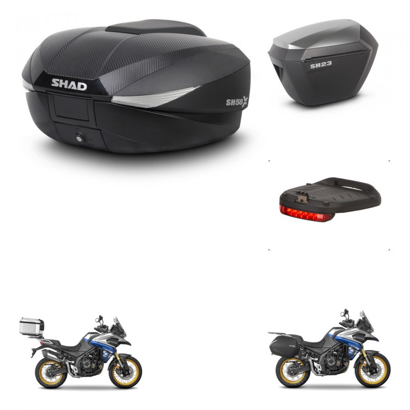 SHAD Maletas sh23 alu + soporte montaje baul SH58 accesorios KIT-477007