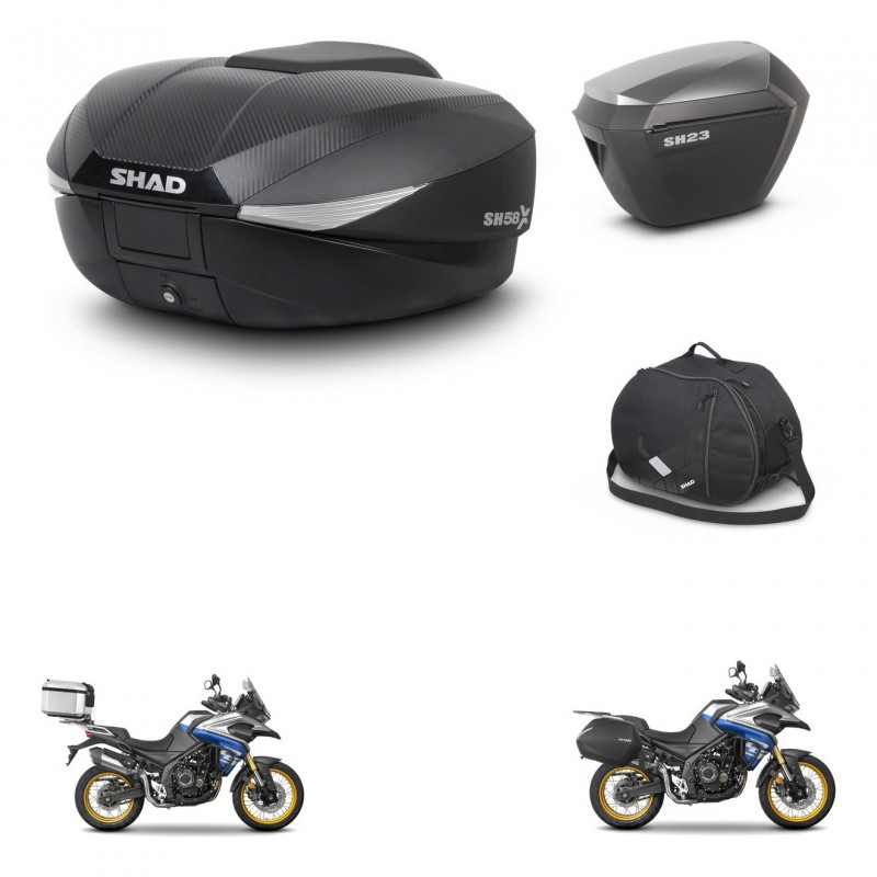 SHAD Maletas sh23 alu + soporte montaje baul SH58 accesorios KIT-477013