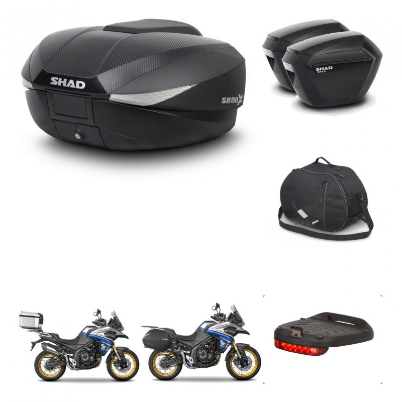 SHAD Maletas sh23 + soporte montaje baul SH58 accesorios KIT-477016