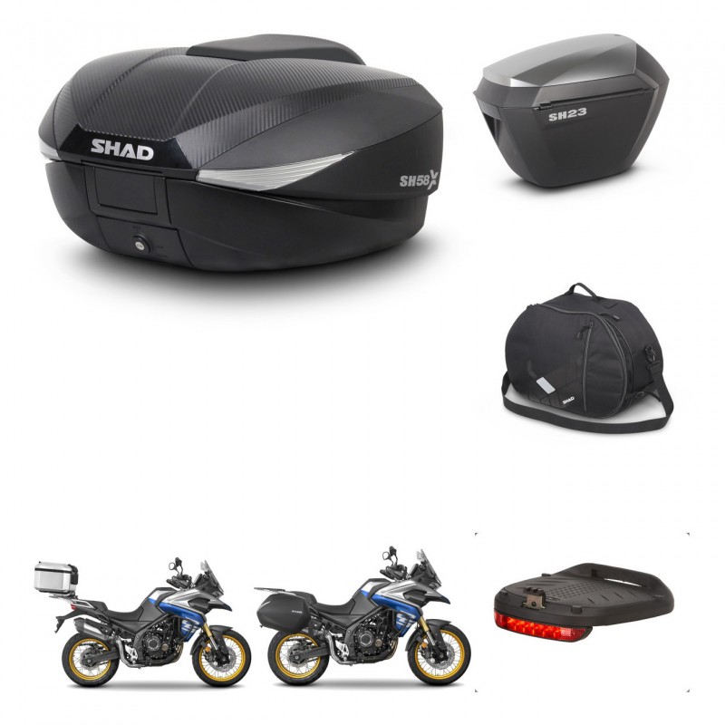 SHAD Maletas sh23 alu + soporte montaje baul SH58 accesorios KIT-477019