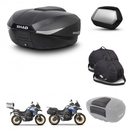 SHAD Maletas SH35 PREMIUM + soporte montaje baul SH58 accesorios KIT-477024