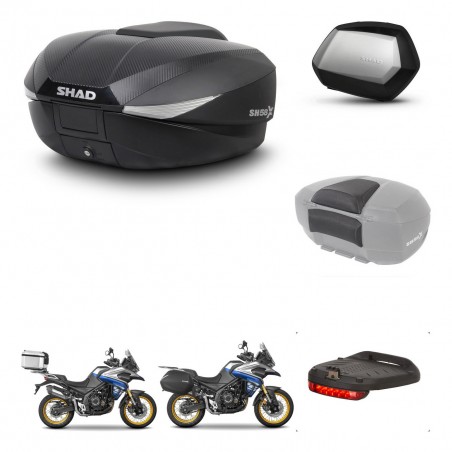 SHAD Maletas SH35 PREMIUM + soporte montaje baul SH58 accesorios KIT-477029