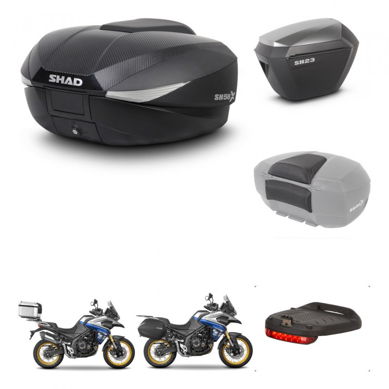 SHAD Maletas sh23 alu + soporte montaje baul SH58 accesorios KIT-477031