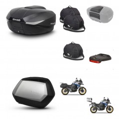 SHAD Maletas SH35 PREMIUM + soporte montaje baul SH58 accesorios KIT-477042