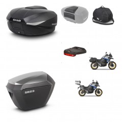 SHAD SH23 alu suitcases + mounting bracket SH58 trunk accessories KIT-477043