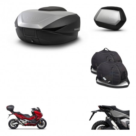 SHAD Maletas SH35 PREMIUM + soporte montaje baul SH59 accesorios 59L KIT-477048