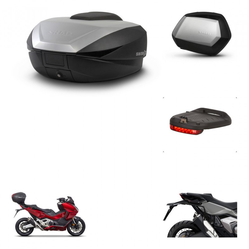 SHAD SH35 PREMIUM suitcases + mounting bracket SH59 trunk accessories 59L KIT-477053