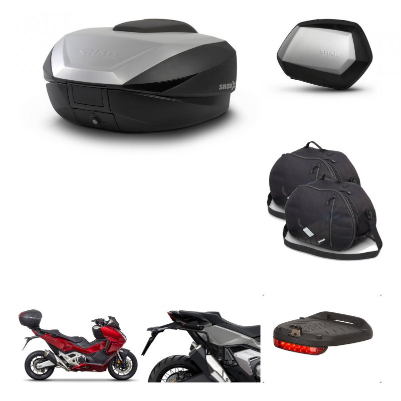 SHAD SH35 PREMIUM suitcases + mounting bracket SH59 trunk accessories 59L KIT-477054