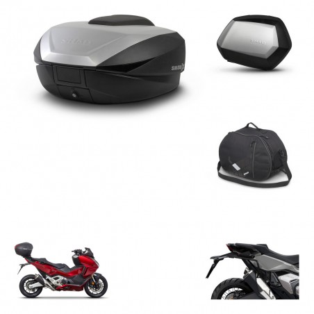 SHAD Maletas SH35 PREMIUM + soporte montaje baul SH59 accesorios 59L KIT-477059