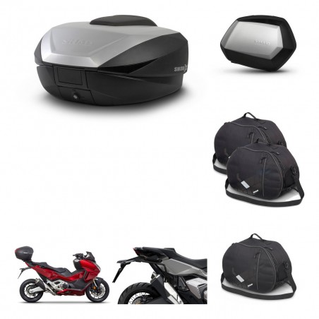 SHAD Maletas SH35 PREMIUM + soporte montaje baul SH59 accesorios 59L KIT-477060