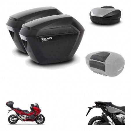 SHAD SH59 trunk + mounting bracket sh23 suitcases accessories 59L KIT-477070