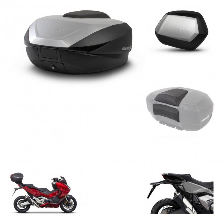 SHAD Maletas SH35 PREMIUM + soporte montaje baul SH59 accesorios 59L KIT-477071