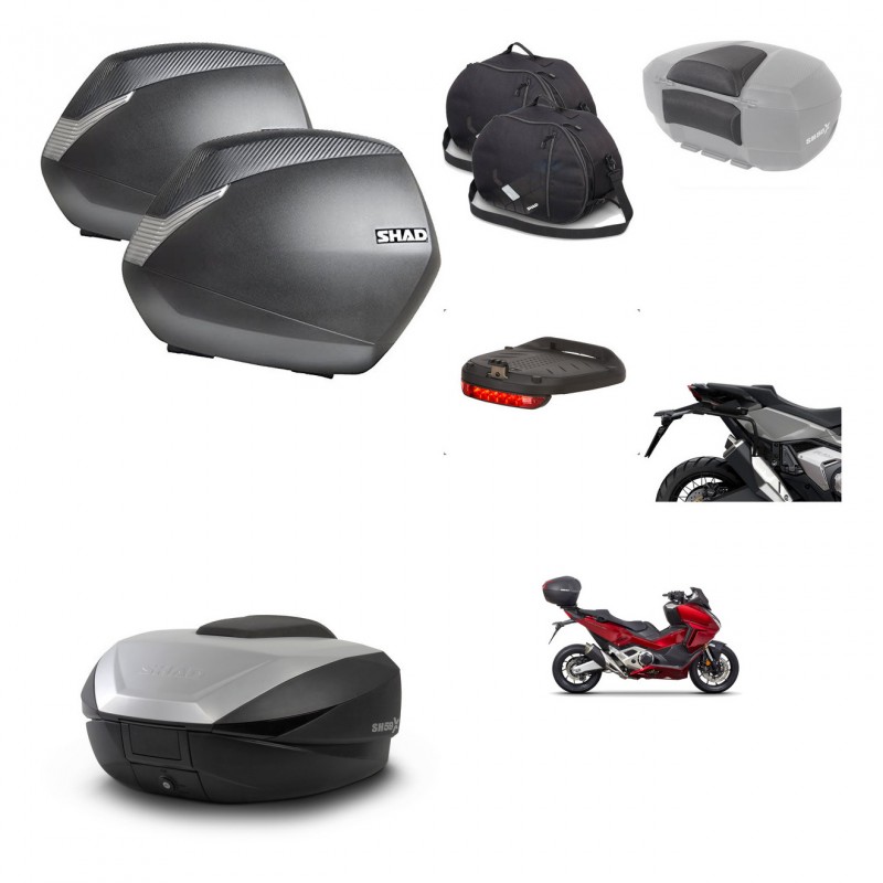 SHAD SH59 trunk + mounting bracket SH36 suitcases accessories 59L KIT-477075