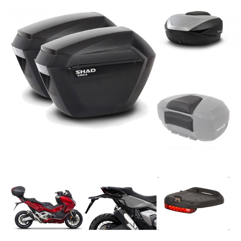 SHAD SH59 trunk + mounting bracket sh23 suitcases accessories 59L KIT-477076