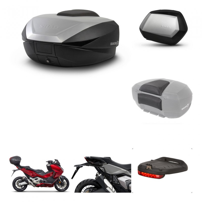 SHAD SH35 PREMIUM suitcases + mounting bracket SH59 trunk accessories 59L KIT-477077