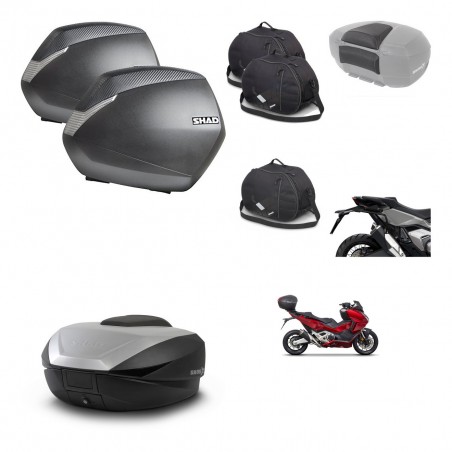 SHAD SH59 trunk + mounting bracket SH36 suitcases accessories 59L KIT-477081