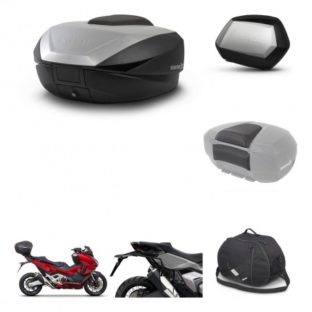 SHAD Maletas SH35 PREMIUM + soporte montaje baul SH59 accesorios 59L KIT-477083